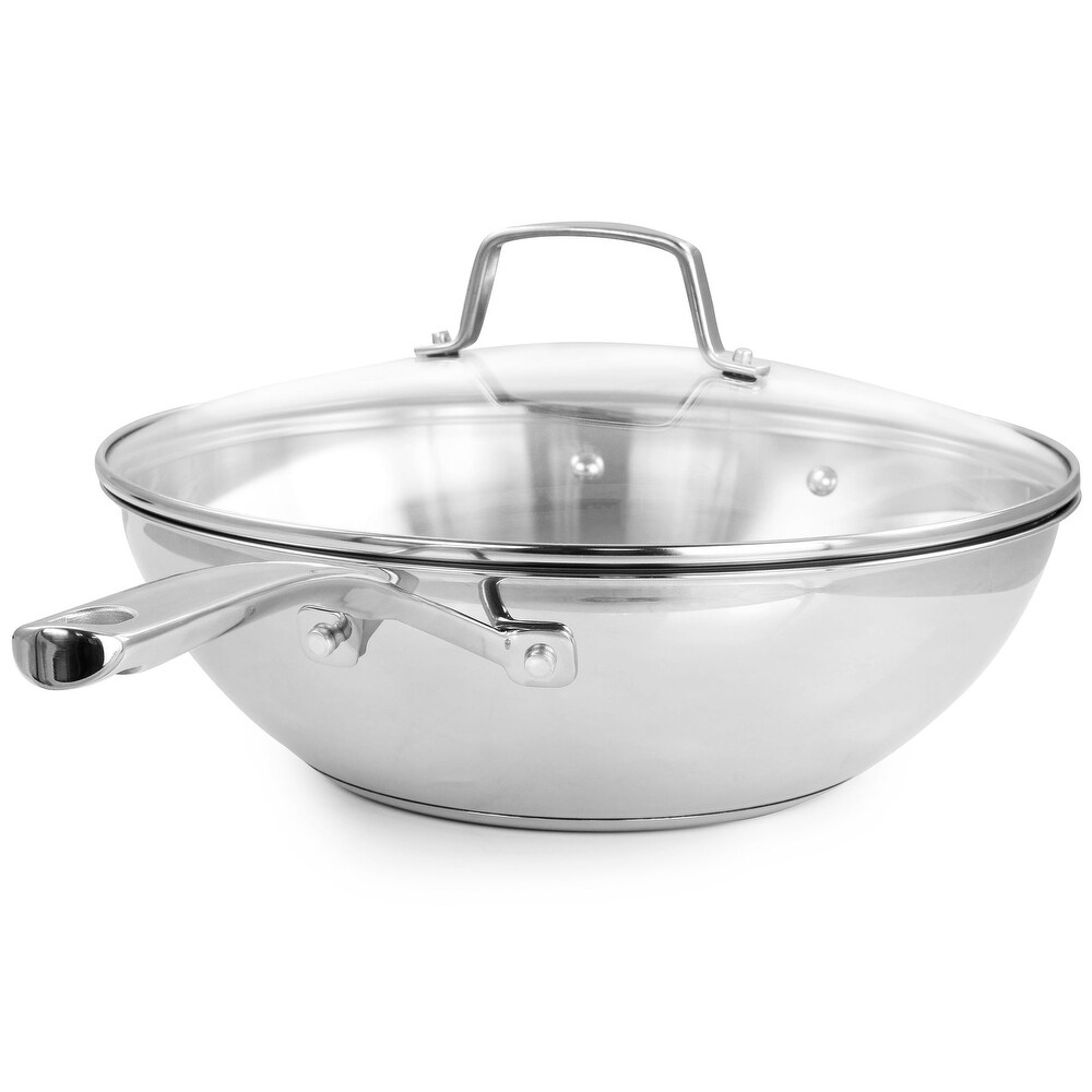 Martha Stewart Stainless Steel Essential 12 Inch Pan with Lid