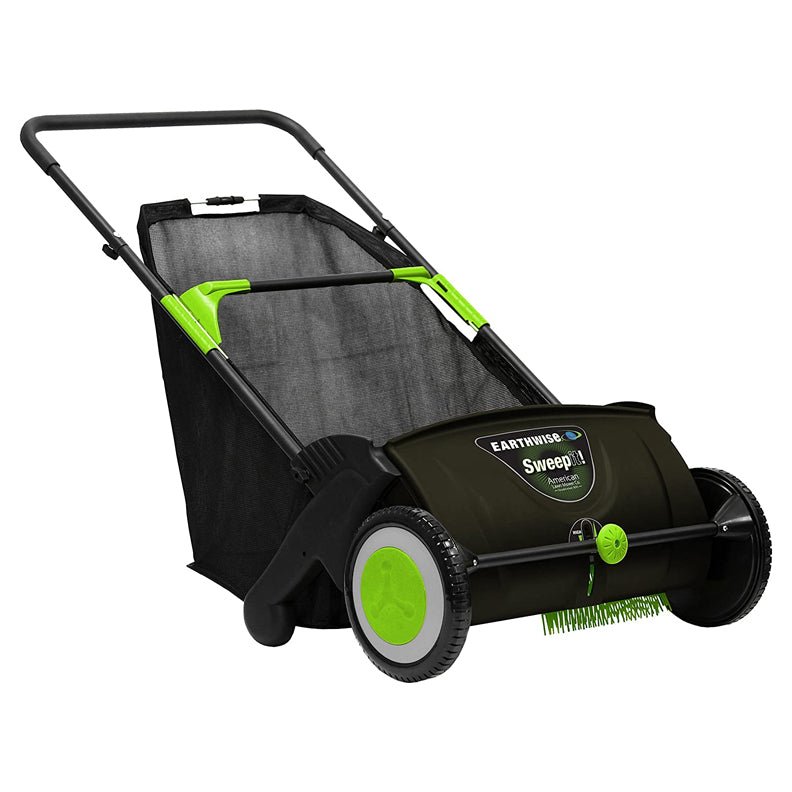 Best 21-Inch Large Push Lawn Grass Sweeper With 26 Gal Hopper Bag