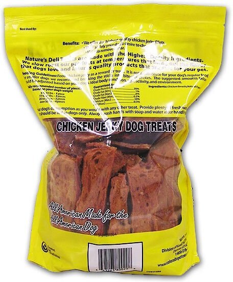 Nature's Deli Chicken Jerky Dog Treats， 2.5-lb bag