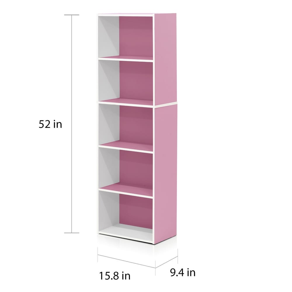 Porch   Den Hollygrove Reversible Color 5 tier Open Shelf Bookcase