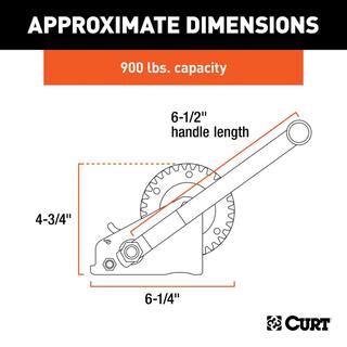 CURT Hand Winch (900 lbs. 6-12