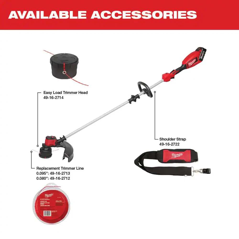 Milwaukee M18 18-Volt Lithium-Ion Brushless Cordless String Trimmer Kit With 6.0 Ah Battery， Charger And M18 18-Volt Jobsite Fan