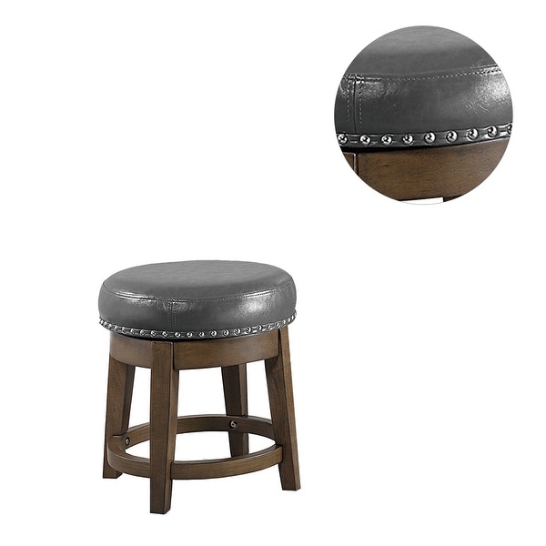 Set of 2 18 -inches PU Swivel Stool