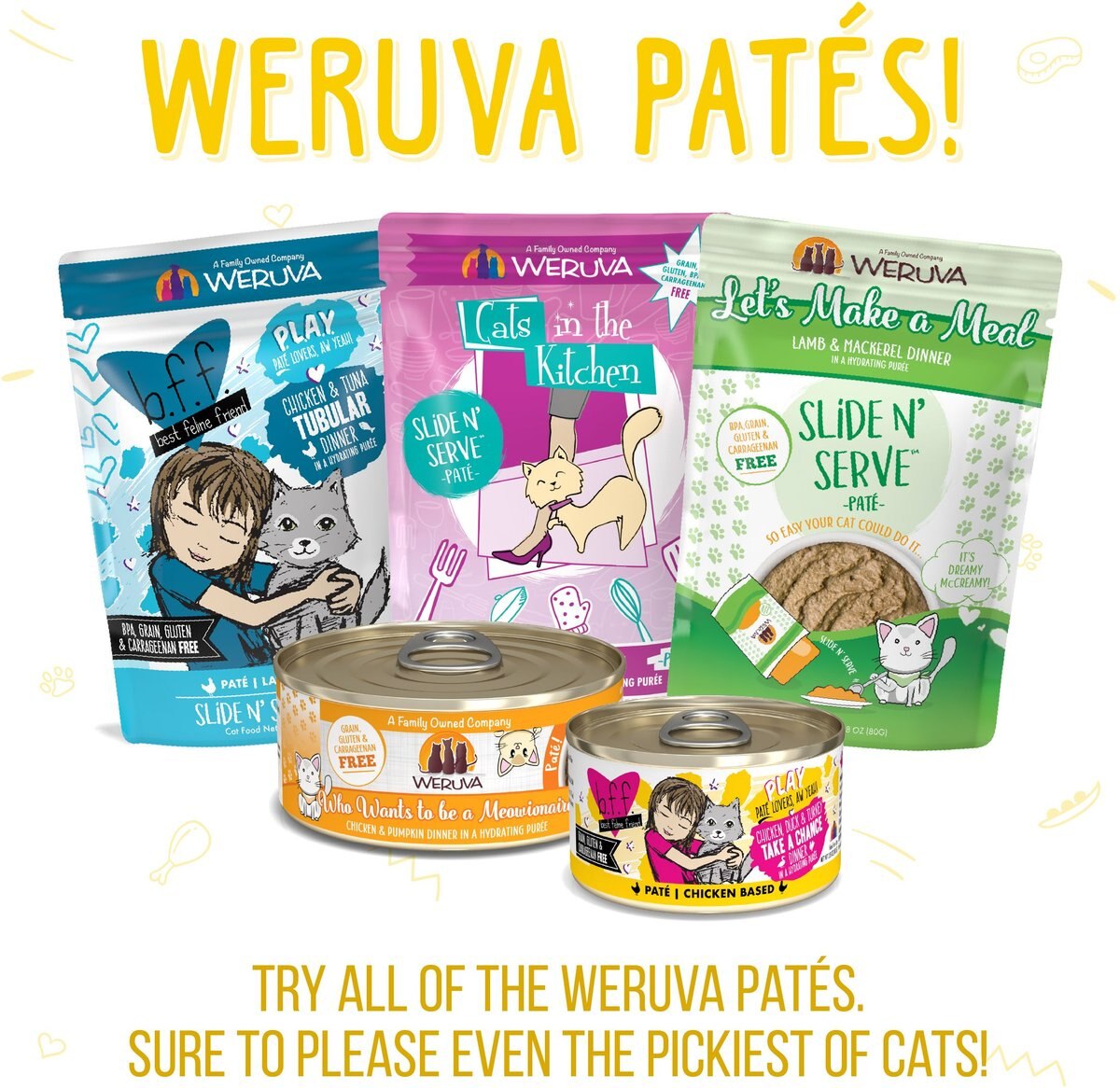 Weruva Classic Cat Paté， Press Your Dinner with Chicken Wet Cat Food