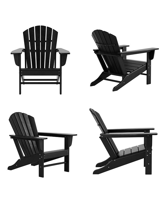 WestinTrends All-Weather Contoured Outdoor Poly Adirondack Chair (Set of 4)