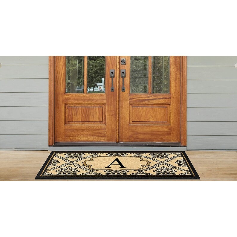 A1HC Uriel Bleached Coir Anti shred Monogrammed Doormat  30\