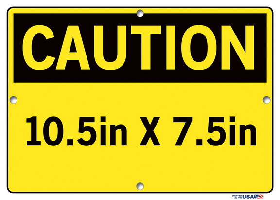 Vestil  SI C 58 A AL 080 sign caution 58 10.5x7.5 ...