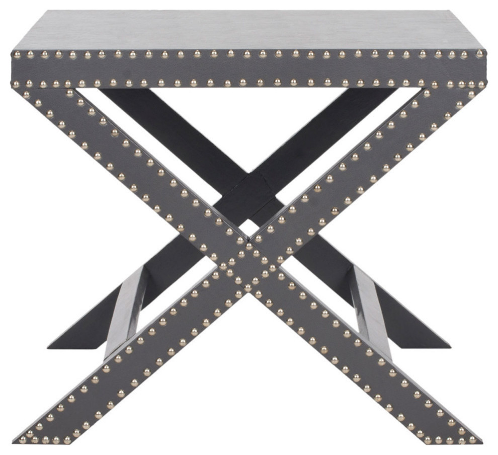 Annabella X End Table Gray   Contemporary   Side Tables And End Tables   by AED Luxury Home Decor  Houzz