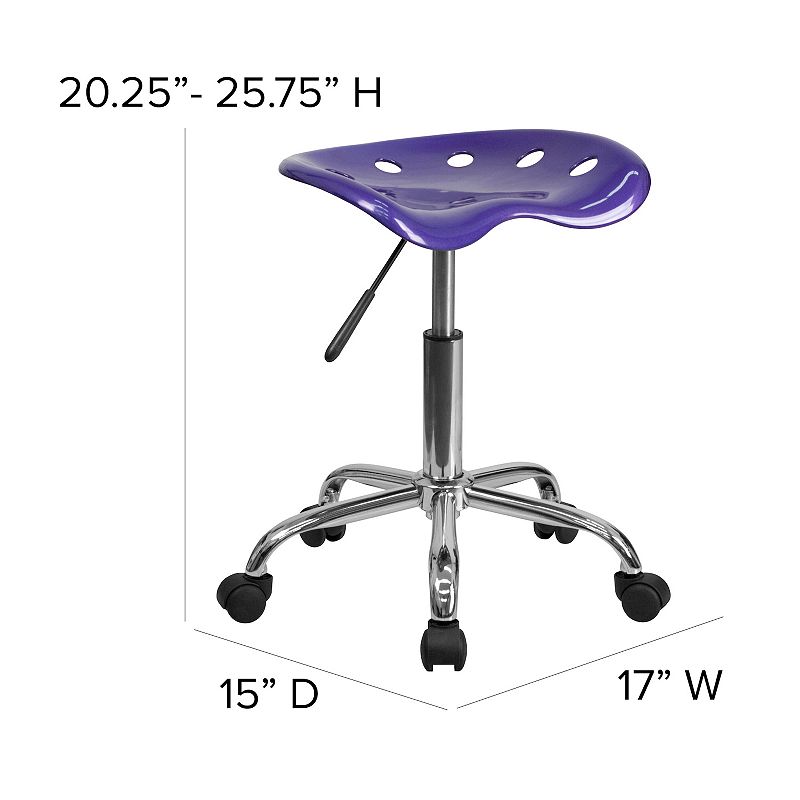 Flash Furniture Taylor Violet Tractor Seat Stool