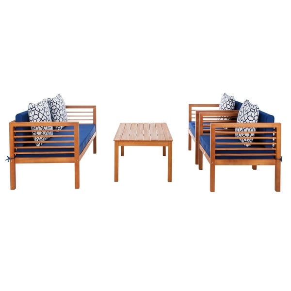 SAFAVIEH Outdoor Living Alda 4piece Set with Accent Pillows