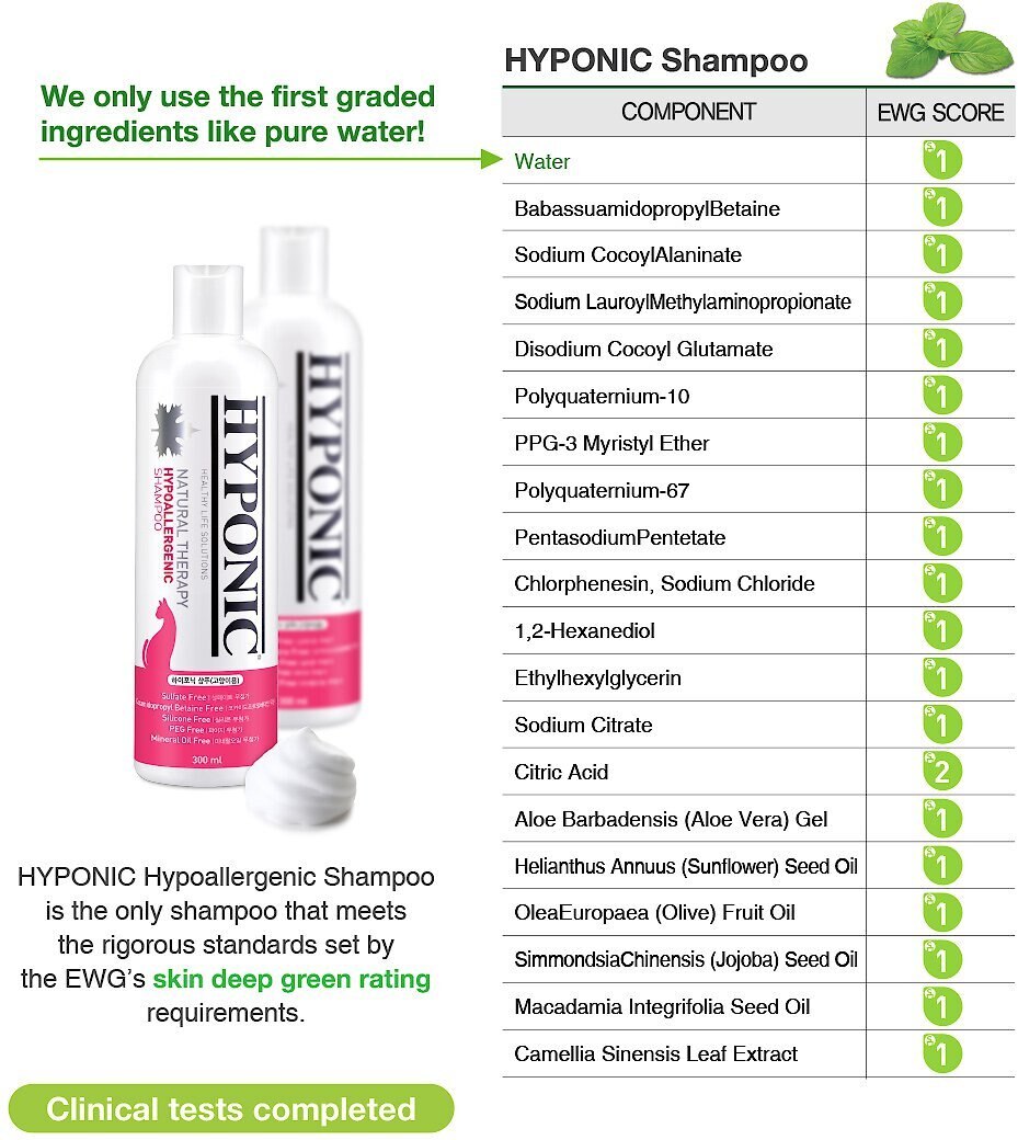 Hyponic Hypoallergenic Cat Shampoo