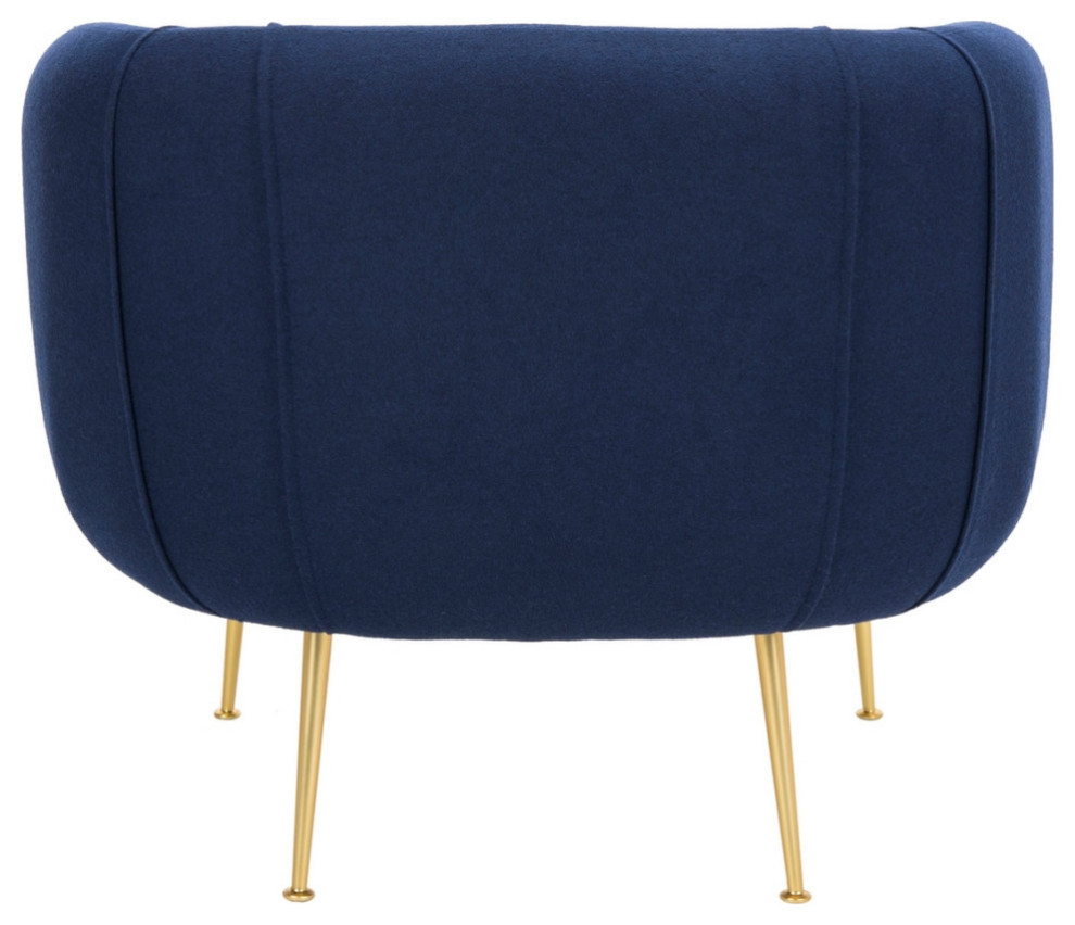 Natal Wool Blend Accent Chair Navy   Midcentury   Armchairs And Accent Chairs   by V.S.D Furniture  Houzz