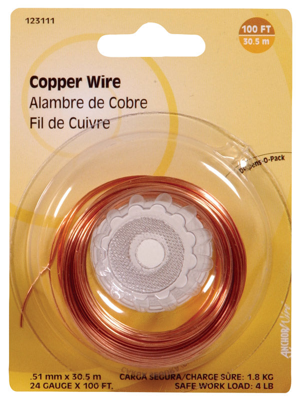 WIRE COPPER 24GA 100'