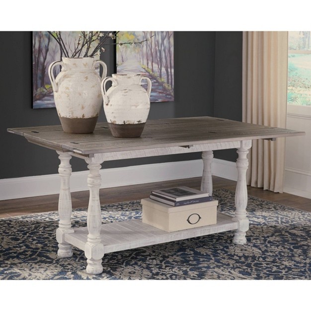 Havalance Flip Flop Sofa Table Gray white Signature Design By Ashley