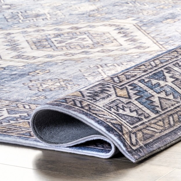 Nuloom Monika Distressed Aztec Medallion Area Rug