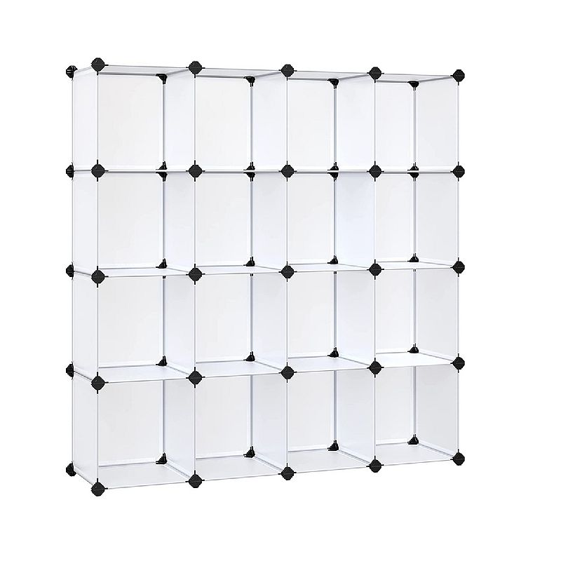 16-cube Plastic Storage Organizer， Space Saving Organizer Units，ideal For Entryway， Hallway