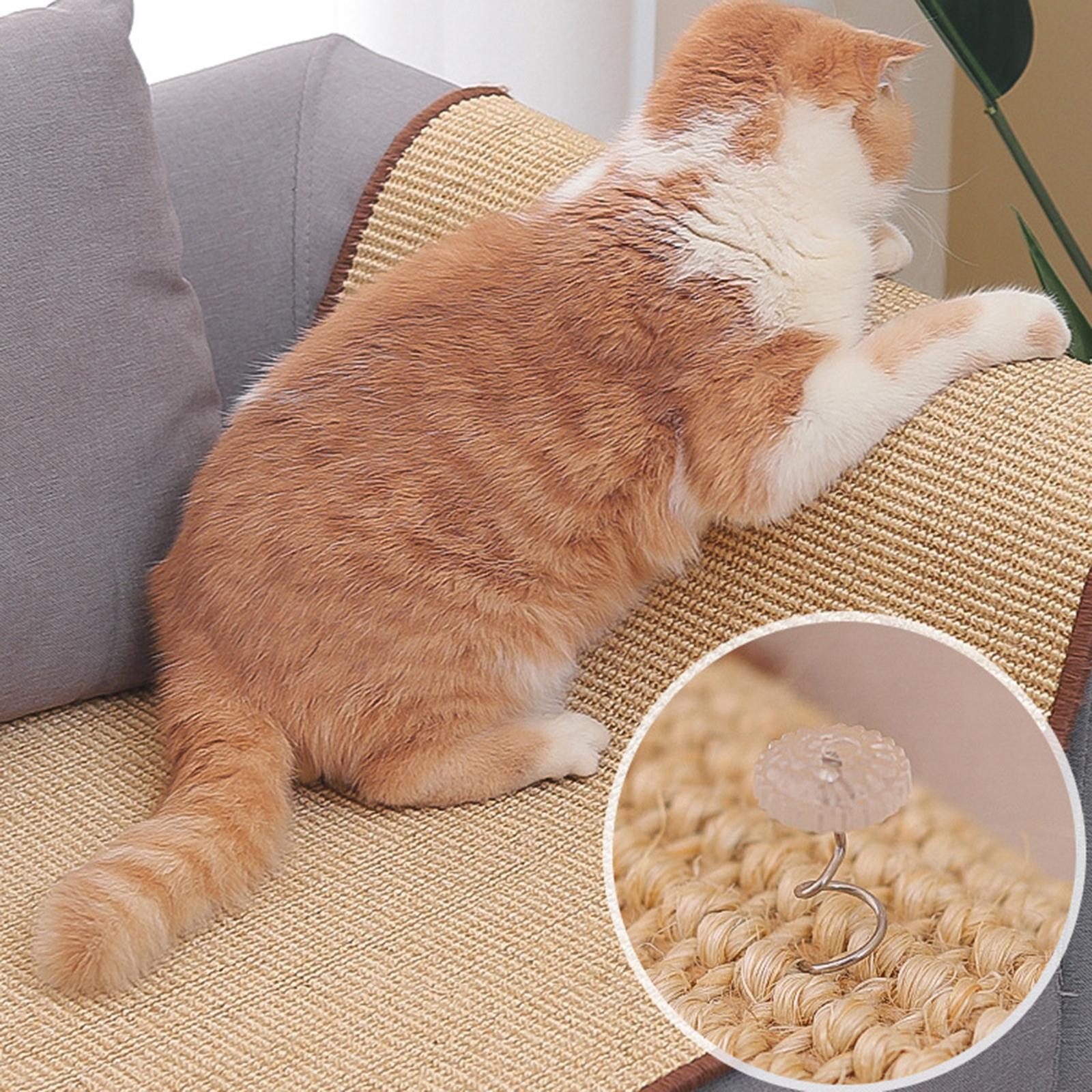 Cat Scratching Mat Furniture Protector Sisal Kitten Scratch Mat Board Flat Scratcher Pet Claws Scratch Sofa Couch Chair ， 30cmx40cm