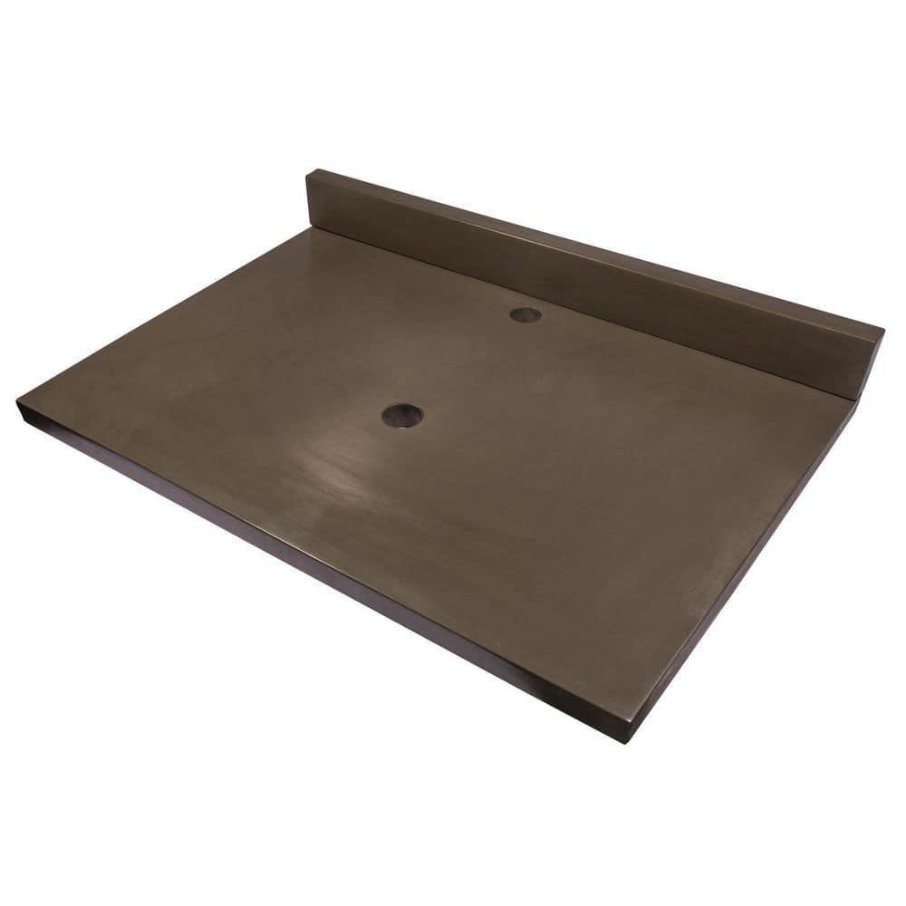 Eden Bath 31 in x 22 in Concrete Counter Top with Backsplash in Charcoal