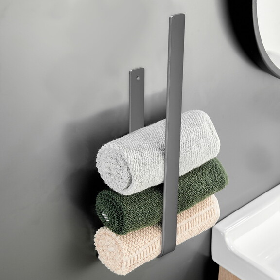 Towel Ring Gun Grey  Bath Hand Towel Square Thicke...