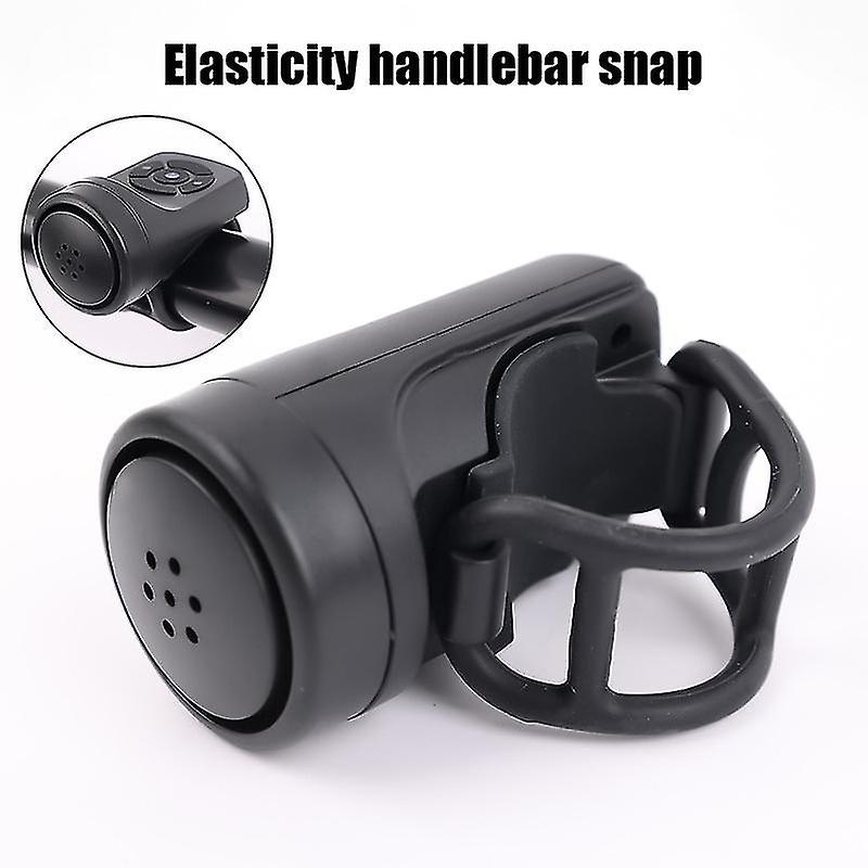 Usb Rechargeable Bicycle Motorcycle Electric Bell Horn 4 Modes Mountain Road Cycling Anti-theft Alarm Horn Bike Accessories