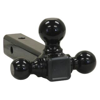 Buyers Products Company Tri-Ball Hitch-Tubular Shank with Black Towing Balls 1802202