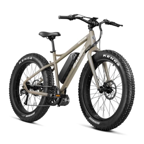 Rambo Savage Matte Black 750Watt Mid Drive Motor Fat Tire Electric Bike