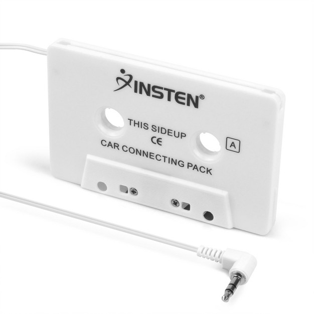 Insten Universal Car Audio Cassette Adapter White For Apple Iphone 6 5  Galaxy S5 S4 Note 3 Lg G3 G2 Nexus 5 Htc