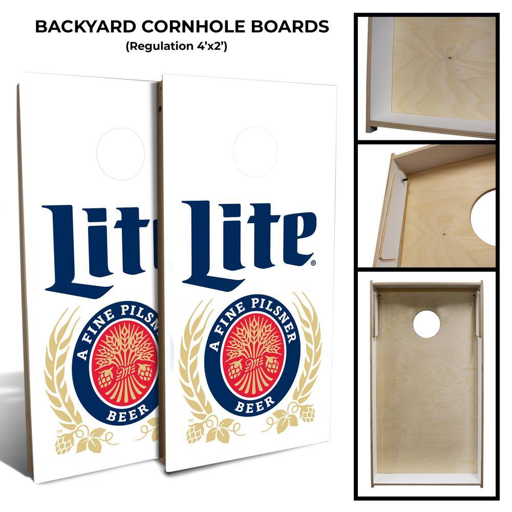 IPG Global Marketing Miller Lite Vintage Can Cornhole Board Set (Includes 8 Bags) BY1593