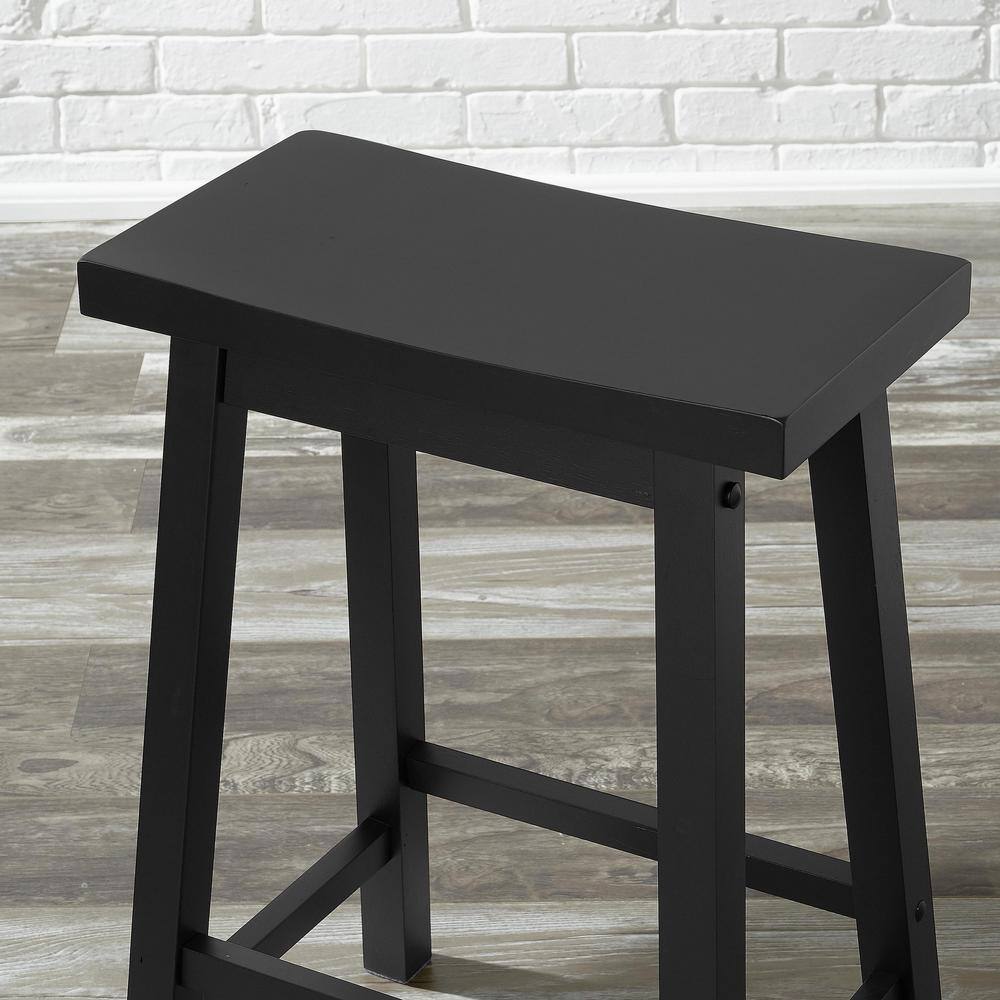 StyleWell 24 in. Charcoal Black Counter Stool (Set of 2) SH0202170SGH03