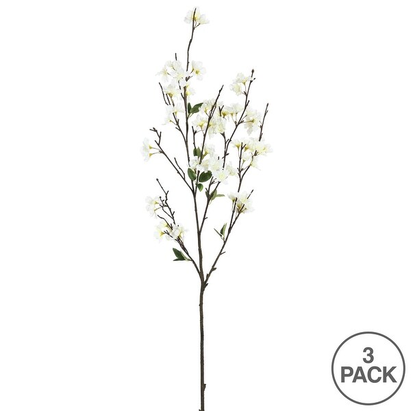 Vickerman 40 Artificial White Cherry Blossom Spray. Includes 3 sprays per pack.