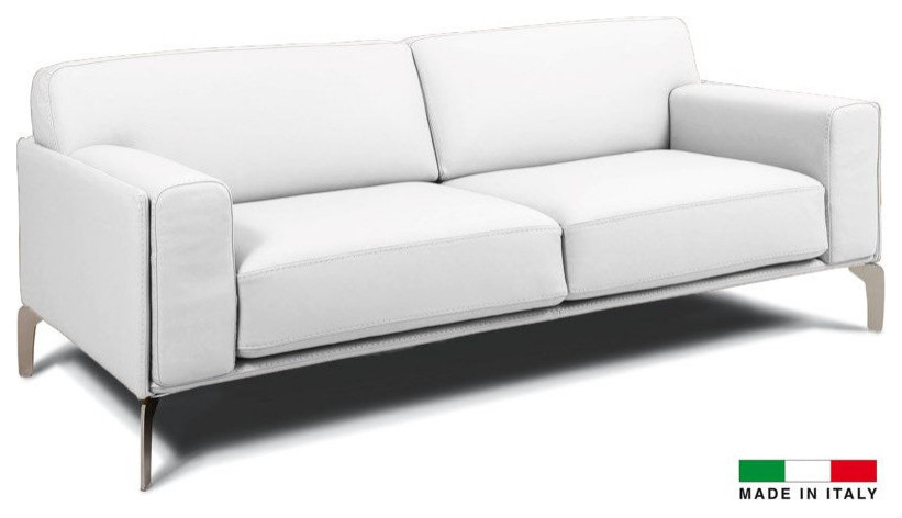 Marenda Loveseat White   Modern   Loveseats   by Peachtree Fine Furniture  Houzz