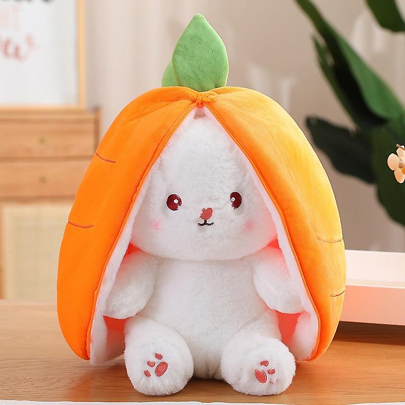 Creative Funny Doll Carrot Rabbit Plush Toy Cute Carrot Strawberry Reversible Plush Toy