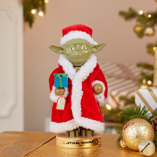 Kurt Adler 9 inch Star Wars Yoda In Santa Robe Nutcracker