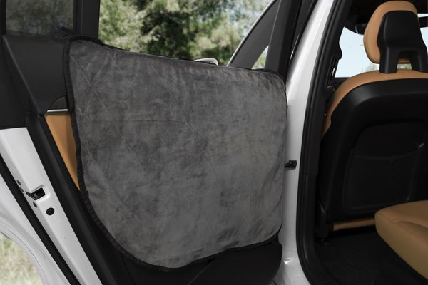 Plush Paws Products Quilted Velvet Waterproof Car Door Cover， Standard