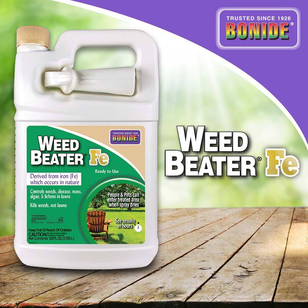 Bonide Weed Beater Fe 1 Gallon Ready-To-Use Weed Disease Moss Algae and Lichen Control in Lawns 322