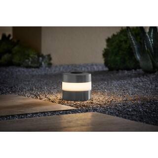 Hampton Bay Lakeview Low Voltage Silver Hardwired LED Weather Resistant Path Light KXX1501LX-01AL