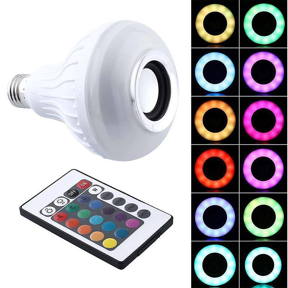 Wireless Bluetooth Bulb Light Speaker Smart Music Play Bulb Colorful Lamp Remote