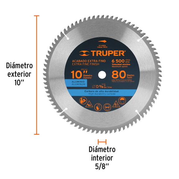 Truper 18313 10 X 5/8 100 Teeth Circular Saw Blad...