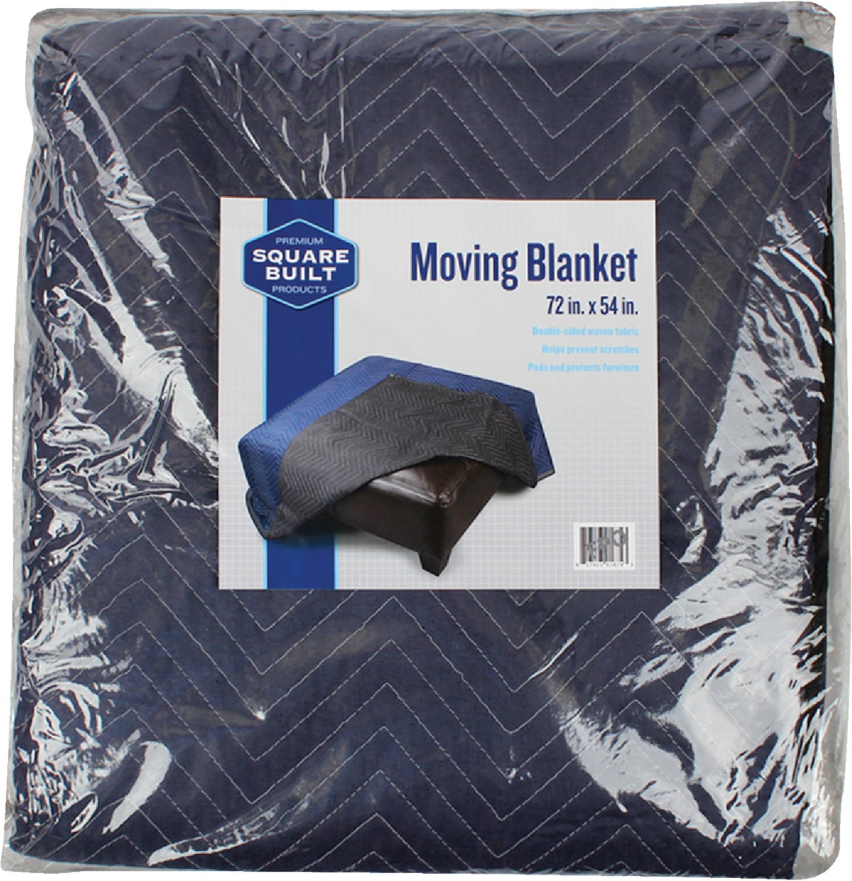 Square Built Moving Blanket 80 In. W. X 72 In. L. Blue