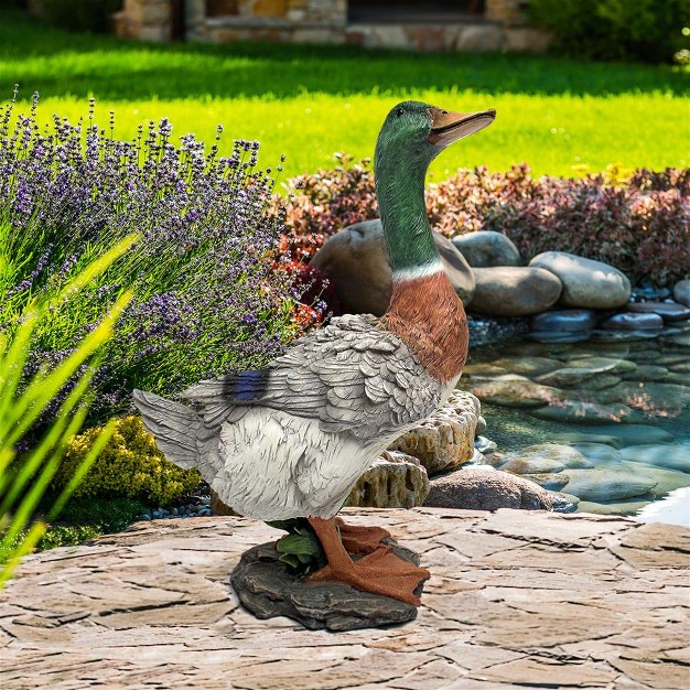 Design Toscano Mallard Duck Statue Multicolored