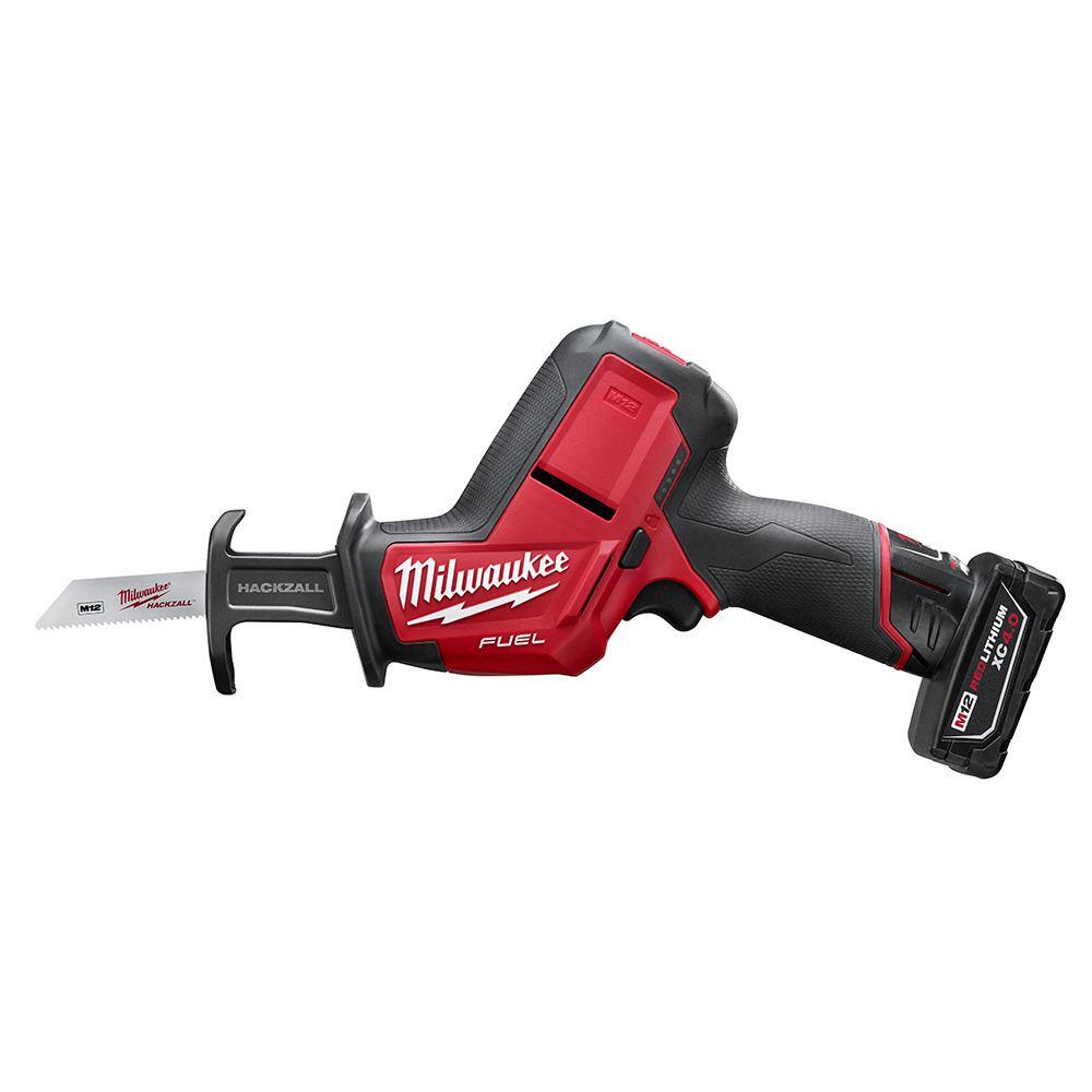 MW M12 FUEL 12V Lithium-Ion Brushless Cordless HACKZALL Reciprocating Saw Kit with 6.0Ah Battery 2520-21XC-48-11-2460