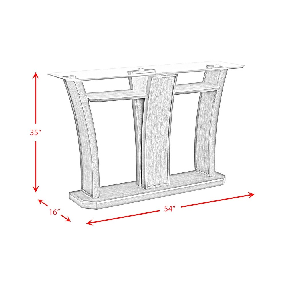 Picket House Furnishings Simms Rectangular Sofa Table in Grey