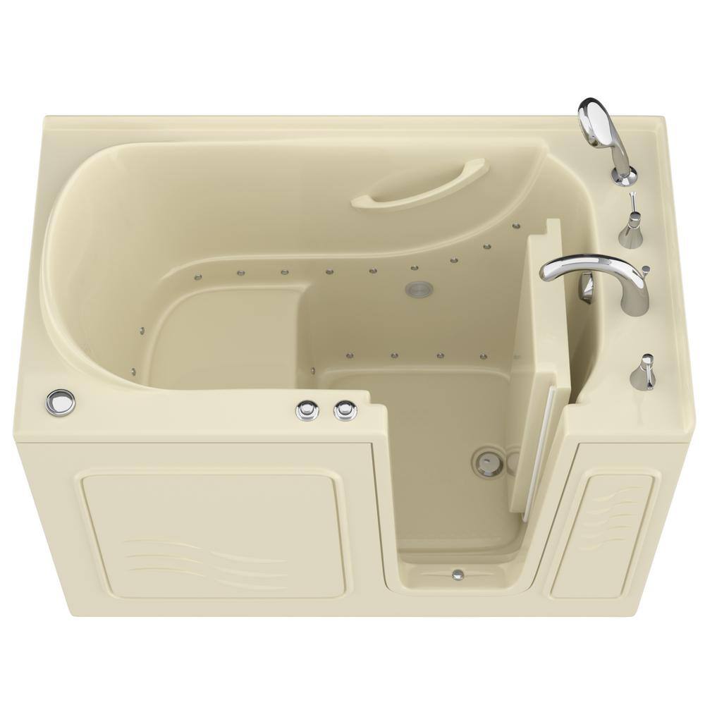 Universal Tubs HD Series 30 in. x 53 in. Right Drain Quick Fill Walk-In Air Tub in Biscuit HD3053RBA