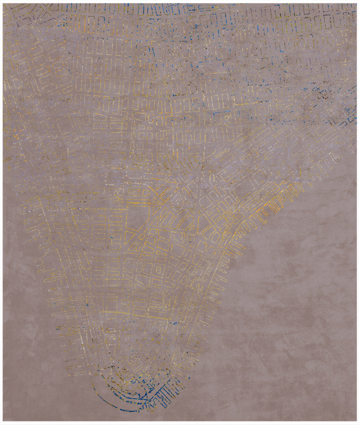 Lower Manhattan Neon Edit Hand Knotted Rug in Assorted Colors design by Second Studio