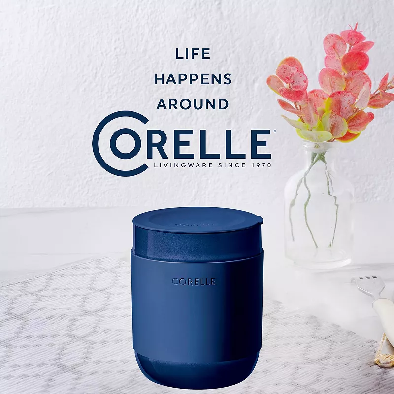 Corelle 4-pc. Stoneware Tumbler with Silicone Lid Set