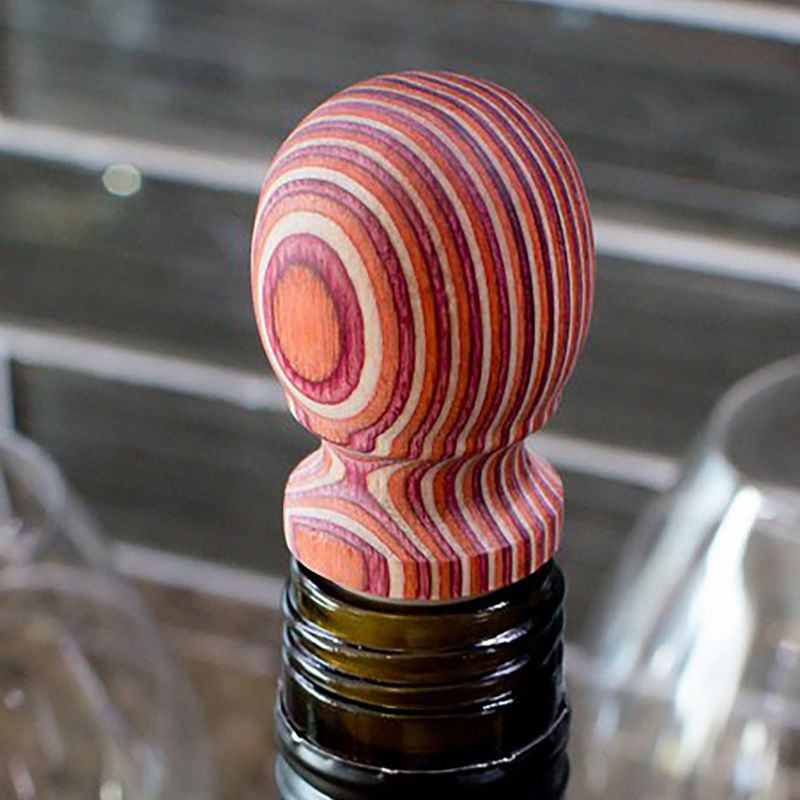 Island Bamboo Pakkawood Bottle Stoppers， Rose