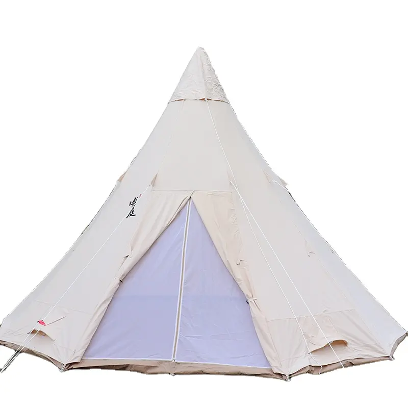 Customization Cheap Oxford Canvas Cotton Ultralight Pyramid Cube Portable Outdoor Indian Camping Hiking Pyramid Tents