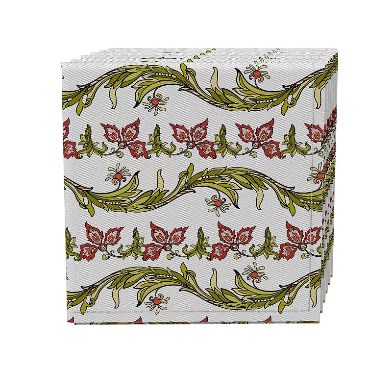 Napkin Set of 4， 100% Cotton， 20x20， Floral 7