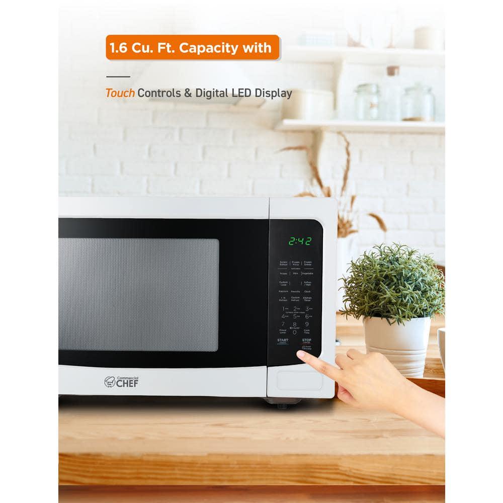 Commercial CHEF 218 in Width 16 cu ft White 1100Watt Countertop Microwave Oven