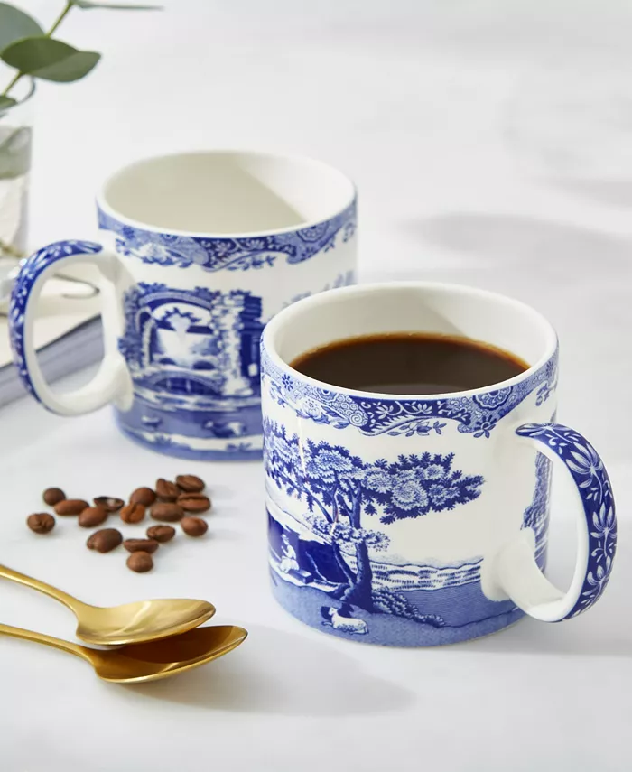 Spode Blue Italian Mugs Set of 4